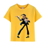 Michael Jackson Kids Rock N Roll T-Shirt Cotton Summer Tee