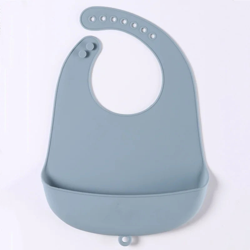 1/2pcs Food Grade Silicone Baby Eating Bibs Easy to Clean Baby Bibs Drool Towels Waterproof Children Silicone Drool Bibs