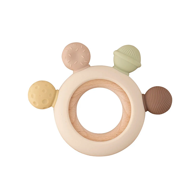 1pc Baby Teething Toys BPA Free Infant Silicone Teethers Easy to Grip Chewing Toy for Boys Girls Newborn Gift Babies Accessories