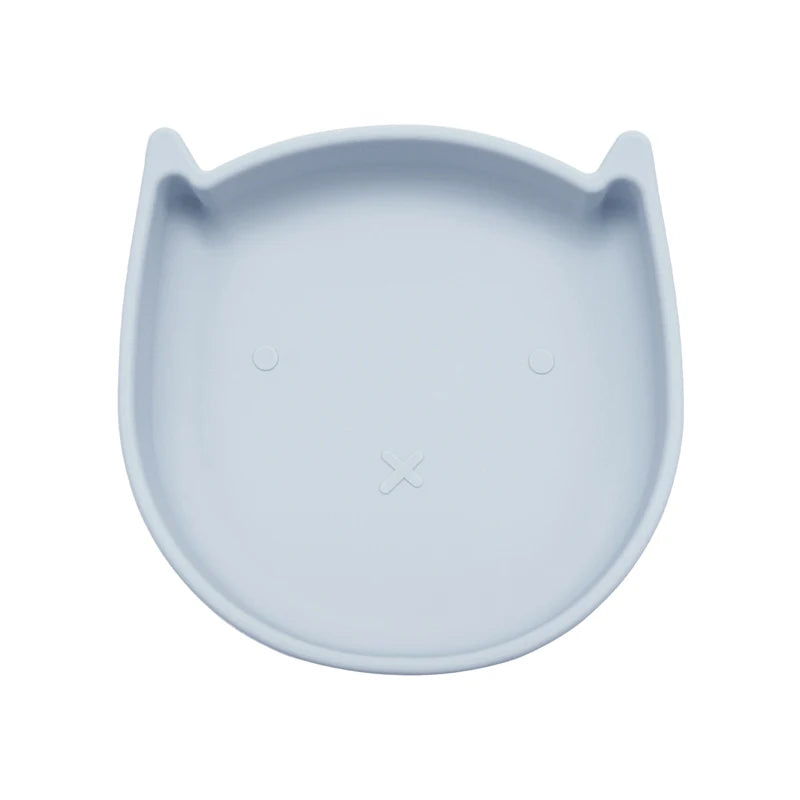 Silicone Cookware Cartoon Animal Feeding Solid Food Baby Dishes Plate Toddle Training Non-slip Suction Tray Children's Tableware