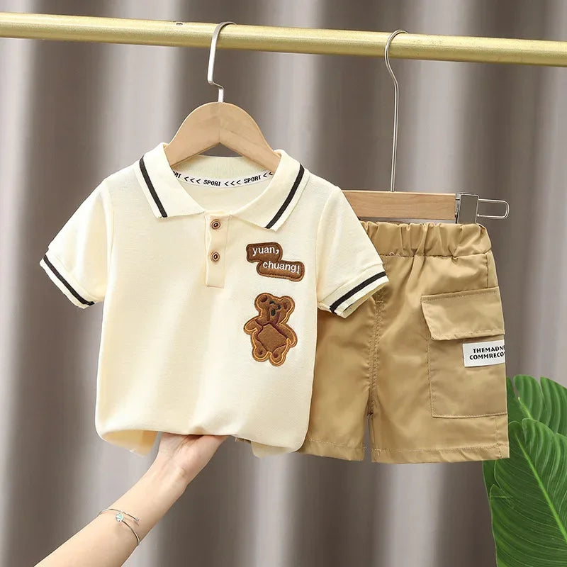 Boys Cotton Summer T-Shirt and Shorts Set 4-6Y
